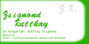 zsigmond ruttkay business card